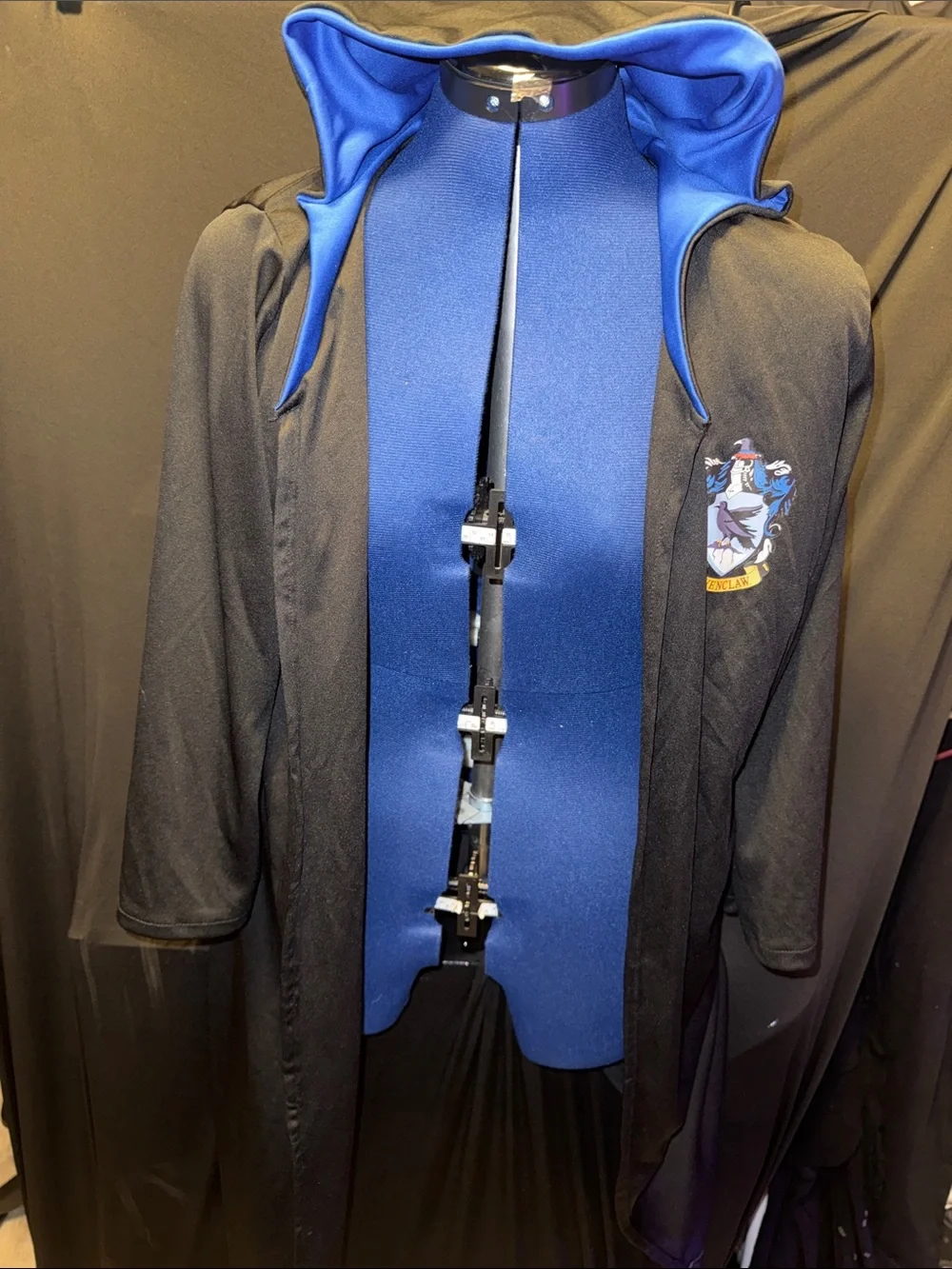 Amscan Black Hooded Costume Cloak with Draped Hood - Picture 3 of 5